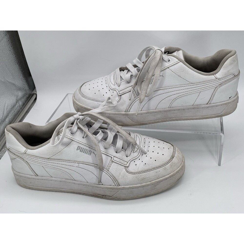 Puma Caven 2.0 White Leather Sneakers Men’s Size 8.5 Casual Court Shoes